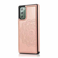 Load image into Gallery viewer, Double Buckle Mandala Pattern PU+TPU Protective Case with Card Slots &amp; Holder &amp; Photo Frame, For Samsung Galaxy Note20, For Samsung Galaxy S9, For Samsung Galaxy S9 Plus, For Samsung Galaxy S10, For Samsung Galaxy S10 Plus, For Samsung Galaxy S20      ...