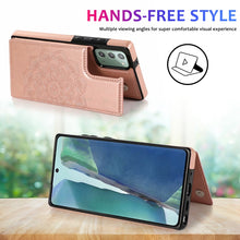 Load image into Gallery viewer, Double Buckle Mandala Pattern PU+TPU Protective Case with Card Slots &amp; Holder &amp; Photo Frame, For Samsung Galaxy Note20, For Samsung Galaxy S9, For Samsung Galaxy S9 Plus, For Samsung Galaxy S10, For Samsung Galaxy S10 Plus, For Samsung Galaxy S20      ...