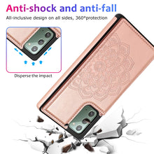 Load image into Gallery viewer, Double Buckle Mandala Pattern PU+TPU Protective Case with Card Slots &amp; Holder &amp; Photo Frame, For Samsung Galaxy Note20, For Samsung Galaxy S9, For Samsung Galaxy S9 Plus, For Samsung Galaxy S10, For Samsung Galaxy S10 Plus, For Samsung Galaxy S20      ...
