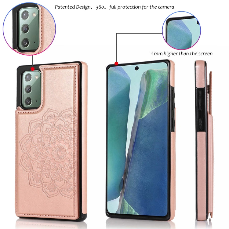 Double Buckle Mandala Pattern PU+TPU Protective Case with Card Slots & Holder & Photo Frame, For Samsung Galaxy Note20, For Samsung Galaxy S9, For Samsung Galaxy S9 Plus, For Samsung Galaxy S10, For Samsung Galaxy S10 Plus, For Samsung Galaxy S20      ...