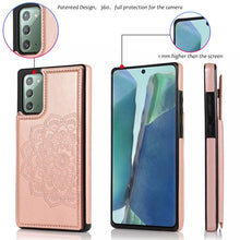 Load image into Gallery viewer, Double Buckle Mandala Pattern PU+TPU Protective Case with Card Slots &amp; Holder &amp; Photo Frame, For Samsung Galaxy Note20, For Samsung Galaxy S9, For Samsung Galaxy S9 Plus, For Samsung Galaxy S10, For Samsung Galaxy S10 Plus, For Samsung Galaxy S20      ...