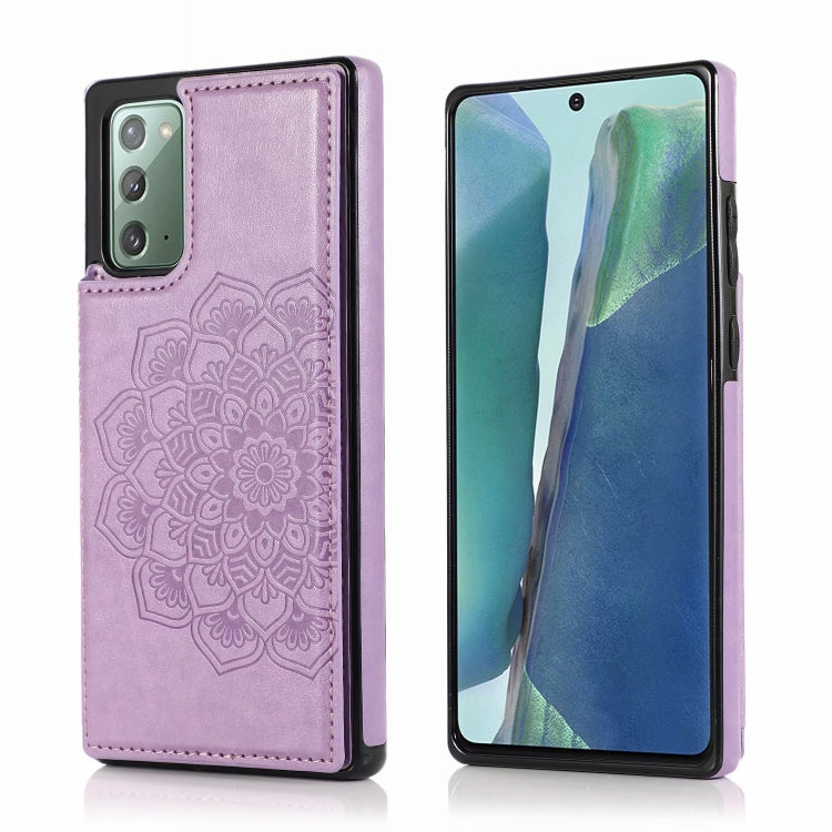 Double Buckle Mandala Pattern PU+TPU Protective Case with Card Slots & Holder & Photo Frame, For Samsung Galaxy Note20, For Samsung Galaxy S9, For Samsung Galaxy S9 Plus, For Samsung Galaxy S10, For Samsung Galaxy S10 Plus, For Samsung Galaxy S20      ...