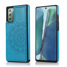 Load image into Gallery viewer, Double Buckle Mandala Pattern PU+TPU Protective Case with Card Slots &amp; Holder &amp; Photo Frame, For Samsung Galaxy Note20, For Samsung Galaxy S9, For Samsung Galaxy S9 Plus, For Samsung Galaxy S10, For Samsung Galaxy S10 Plus, For Samsung Galaxy S20      ...