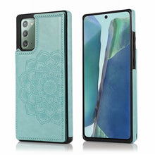 Load image into Gallery viewer, Double Buckle Mandala Pattern PU+TPU Protective Case with Card Slots &amp; Holder &amp; Photo Frame, For Samsung Galaxy Note20, For Samsung Galaxy S9, For Samsung Galaxy S9 Plus, For Samsung Galaxy S10, For Samsung Galaxy S10 Plus, For Samsung Galaxy S20      ...