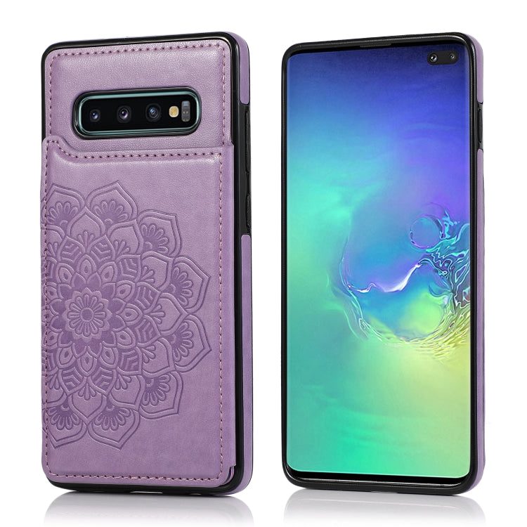 Double Buckle Mandala Pattern PU+TPU Protective Case with Card Slots & Holder & Photo Frame, For Samsung Galaxy Note20, For Samsung Galaxy S9, For Samsung Galaxy S9 Plus, For Samsung Galaxy S10, For Samsung Galaxy S10 Plus, For Samsung Galaxy S20      ...