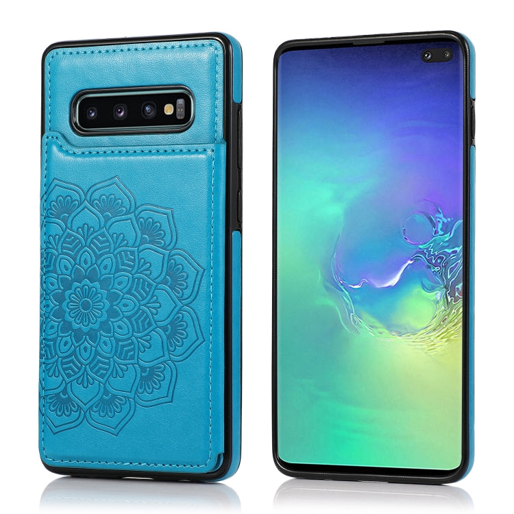 Double Buckle Mandala Pattern PU+TPU Protective Case with Card Slots & Holder & Photo Frame, For Samsung Galaxy Note20, For Samsung Galaxy S9, For Samsung Galaxy S9 Plus, For Samsung Galaxy S10, For Samsung Galaxy S10 Plus, For Samsung Galaxy S20      ...
