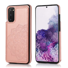 Load image into Gallery viewer, Double Buckle Mandala Pattern PU+TPU Protective Case with Card Slots &amp; Holder &amp; Photo Frame, For Samsung Galaxy Note20, For Samsung Galaxy S9, For Samsung Galaxy S9 Plus, For Samsung Galaxy S10, For Samsung Galaxy S10 Plus, For Samsung Galaxy S20      ...