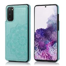 Load image into Gallery viewer, Double Buckle Mandala Pattern PU+TPU Protective Case with Card Slots &amp; Holder &amp; Photo Frame, For Samsung Galaxy Note20, For Samsung Galaxy S9, For Samsung Galaxy S9 Plus, For Samsung Galaxy S10, For Samsung Galaxy S10 Plus, For Samsung Galaxy S20      ...