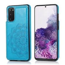 Load image into Gallery viewer, Double Buckle Mandala Pattern PU+TPU Protective Case with Card Slots &amp; Holder &amp; Photo Frame, For Samsung Galaxy Note20, For Samsung Galaxy S9, For Samsung Galaxy S9 Plus, For Samsung Galaxy S10, For Samsung Galaxy S10 Plus, For Samsung Galaxy S20      ...