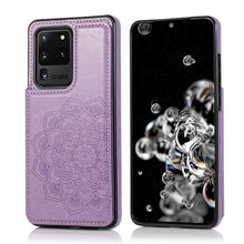 Load image into Gallery viewer, Double Buckle Mandala Pattern PU+TPU Protective Case with Card Slots &amp; Holder &amp; Photo Frame, For Samsung Galaxy Note20, For Samsung Galaxy S9, For Samsung Galaxy S9 Plus, For Samsung Galaxy S10, For Samsung Galaxy S10 Plus, For Samsung Galaxy S20      ...