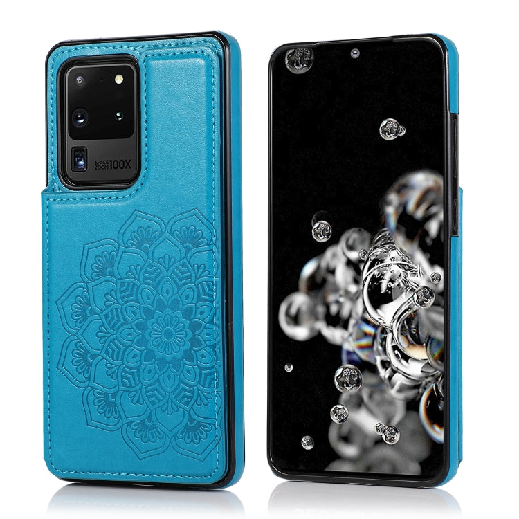 Double Buckle Mandala Pattern PU+TPU Protective Case with Card Slots & Holder & Photo Frame, For Samsung Galaxy Note20, For Samsung Galaxy S9, For Samsung Galaxy S9 Plus, For Samsung Galaxy S10, For Samsung Galaxy S10 Plus, For Samsung Galaxy S20      ...