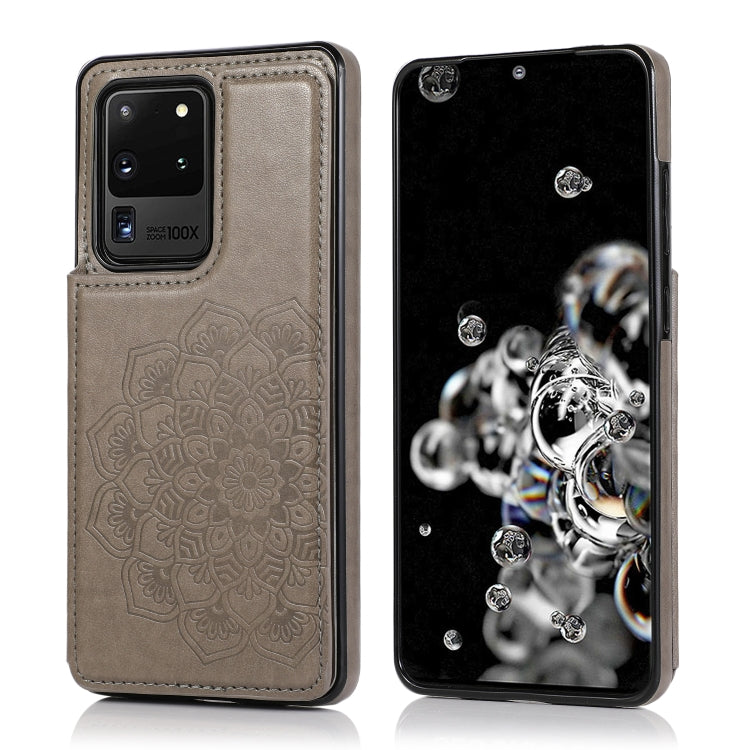 Double Buckle Mandala Pattern PU+TPU Protective Case with Card Slots & Holder & Photo Frame, For Samsung Galaxy Note20, For Samsung Galaxy S9, For Samsung Galaxy S9 Plus, For Samsung Galaxy S10, For Samsung Galaxy S10 Plus, For Samsung Galaxy S20      ...