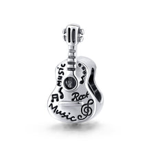 Load image into Gallery viewer, S925 Sterling Silver Simple Guitar Beads DIY Bracelet Necklace Accessories, Guitar