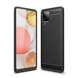 Brushed Texture Carbon Fiber TPU Case, For Samsung Galaxy A12