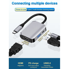 Load image into Gallery viewer, HW-6003 3 In 1 Type-C / USB-C to HDMI + PD + USB 3.0 Docking Station Adapter Converter, HW-6003