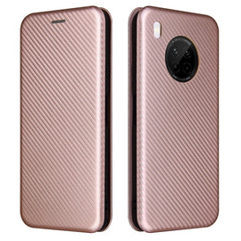 Carbon Fiber Texture Magnetic Horizontal Flip TPU + PC + PU Leather Case with Card Slot, For Huawei Y9a, For Huawei nova 8 SE, For Huawei Honor 10X Lite, For Samsung Galaxy A12 / M12, For Samsung Galaxy A32 5G, For Samsung Galaxy S30                   ...