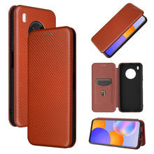 Load image into Gallery viewer, Carbon Fiber Texture Magnetic Horizontal Flip TPU + PC + PU Leather Case with Card Slot, For Huawei Y9a, For Huawei nova 8 SE, For Huawei Honor 10X Lite, For Samsung Galaxy A12 / M12, For Samsung Galaxy A32 5G, For Samsung Galaxy S30                   ...