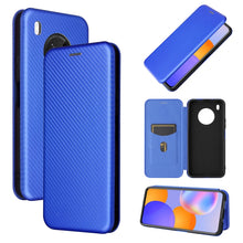 Load image into Gallery viewer, Carbon Fiber Texture Magnetic Horizontal Flip TPU + PC + PU Leather Case with Card Slot, For Huawei Y9a, For Huawei nova 8 SE, For Huawei Honor 10X Lite, For Samsung Galaxy A12 / M12, For Samsung Galaxy A32 5G, For Samsung Galaxy S30                   ...