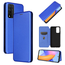 Load image into Gallery viewer, Carbon Fiber Texture Magnetic Horizontal Flip TPU + PC + PU Leather Case with Card Slot, For Huawei Y9a, For Huawei nova 8 SE, For Huawei Honor 10X Lite, For Samsung Galaxy A12 / M12, For Samsung Galaxy A32 5G, For Samsung Galaxy S30                   ...