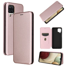 Load image into Gallery viewer, Carbon Fiber Texture Magnetic Horizontal Flip TPU + PC + PU Leather Case with Card Slot, For Huawei Y9a, For Huawei nova 8 SE, For Huawei Honor 10X Lite, For Samsung Galaxy A12 / M12, For Samsung Galaxy A32 5G, For Samsung Galaxy S30                   ...