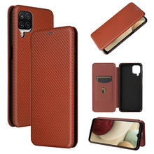 Load image into Gallery viewer, Carbon Fiber Texture Magnetic Horizontal Flip TPU + PC + PU Leather Case with Card Slot, For Huawei Y9a, For Huawei nova 8 SE, For Huawei Honor 10X Lite, For Samsung Galaxy A12 / M12, For Samsung Galaxy A32 5G, For Samsung Galaxy S30                   ...