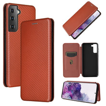 Load image into Gallery viewer, Carbon Fiber Texture Magnetic Horizontal Flip TPU + PC + PU Leather Case with Card Slot, For Huawei Y9a, For Huawei nova 8 SE, For Huawei Honor 10X Lite, For Samsung Galaxy A12 / M12, For Samsung Galaxy A32 5G, For Samsung Galaxy S30                   ...