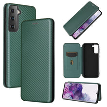 Load image into Gallery viewer, Carbon Fiber Texture Magnetic Horizontal Flip TPU + PC + PU Leather Case with Card Slot, For Huawei Y9a, For Huawei nova 8 SE, For Huawei Honor 10X Lite, For Samsung Galaxy A12 / M12, For Samsung Galaxy A32 5G, For Samsung Galaxy S30                   ...