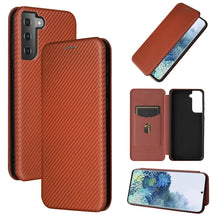 Load image into Gallery viewer, Carbon Fiber Texture Magnetic Horizontal Flip TPU + PC + PU Leather Case with Card Slot, For Huawei Y9a, For Huawei nova 8 SE, For Huawei Honor 10X Lite, For Samsung Galaxy A12 / M12, For Samsung Galaxy A32 5G, For Samsung Galaxy S30                   ...