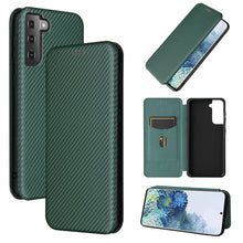Load image into Gallery viewer, Carbon Fiber Texture Magnetic Horizontal Flip TPU + PC + PU Leather Case with Card Slot, For Huawei Y9a, For Huawei nova 8 SE, For Huawei Honor 10X Lite, For Samsung Galaxy A12 / M12, For Samsung Galaxy A32 5G, For Samsung Galaxy S30                   ...