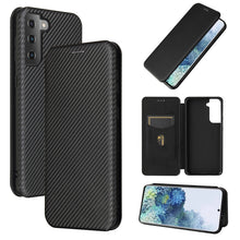 Load image into Gallery viewer, Carbon Fiber Texture Magnetic Horizontal Flip TPU + PC + PU Leather Case with Card Slot, For Huawei Y9a, For Huawei nova 8 SE, For Huawei Honor 10X Lite, For Samsung Galaxy A12 / M12, For Samsung Galaxy A32 5G, For Samsung Galaxy S30                   ...