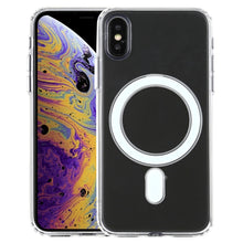Load image into Gallery viewer, Magsafe Case Simple Magnetic Ring All-inclusive Clear Crystal Acrylic PC +TPU Shockproof Case, For iPhone X / XS, For iPhone XR, For iPhone XS Max