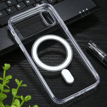 Load image into Gallery viewer, Magsafe Case Simple Magnetic Ring All-inclusive Clear Crystal Acrylic PC +TPU Shockproof Case, For iPhone X / XS, For iPhone XR, For iPhone XS Max
