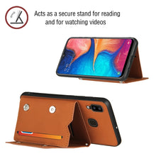 Load image into Gallery viewer, Skin Feel PU + TPU + PC Back Cover Shockproof Case with Card Slots &amp; Holder &amp; Photo Frame, For Samsung Galaxy A20 &amp; A30, For Samsung Galaxy A31, For Samsung Galaxy A51, For Samsung Galaxy M51, For Samsung Galaxy M80s &amp; A91, For Samsung Galaxy S20+