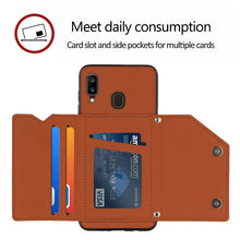 Load image into Gallery viewer, Skin Feel PU + TPU + PC Back Cover Shockproof Case with Card Slots &amp; Holder &amp; Photo Frame, For Samsung Galaxy A20 &amp; A30, For Samsung Galaxy A31, For Samsung Galaxy A51, For Samsung Galaxy M51, For Samsung Galaxy M80s &amp; A91, For Samsung Galaxy S20+