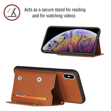 Load image into Gallery viewer, Skin Feel PU + TPU + PC Back Cover Shockproof Case with Card Slots &amp; Holder &amp; Photo Frame, For iPhone X / XS, For iPhone XR, For iPhone XS Max, For iPhone 11 Pro, For iPhone 11, For iPhone 11 Pro Max, For iPhone 12 mini, For iPhone 12 / 12 Pro         ...