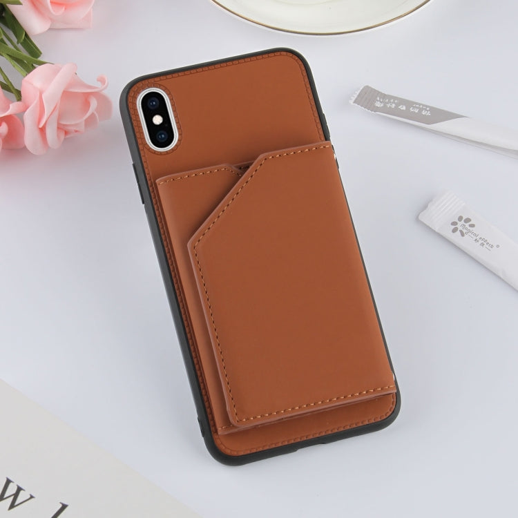 Skin Feel PU + TPU + PC Back Cover Shockproof Case with Card Slots & Holder & Photo Frame, For iPhone X / XS, For iPhone XR, For iPhone XS Max, For iPhone 11 Pro, For iPhone 11, For iPhone 11 Pro Max, For iPhone 12 mini, For iPhone 12 / 12 Pro         ...