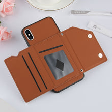 Load image into Gallery viewer, Skin Feel PU + TPU + PC Back Cover Shockproof Case with Card Slots &amp; Holder &amp; Photo Frame, For iPhone X / XS, For iPhone XR, For iPhone XS Max, For iPhone 11 Pro, For iPhone 11, For iPhone 11 Pro Max, For iPhone 12 mini, For iPhone 12 / 12 Pro         ...