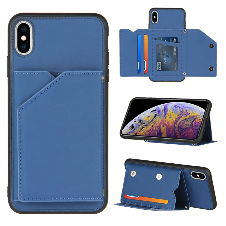 Skin Feel PU + TPU + PC Back Cover Shockproof Case with Card Slots & Holder & Photo Frame, For iPhone X / XS, For iPhone XR, For iPhone XS Max, For iPhone 11 Pro, For iPhone 11, For iPhone 11 Pro Max, For iPhone 12 mini, For iPhone 12 / 12 Pro         ...