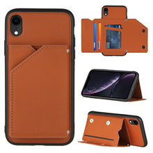 Load image into Gallery viewer, Skin Feel PU + TPU + PC Back Cover Shockproof Case with Card Slots &amp; Holder &amp; Photo Frame, For iPhone X / XS, For iPhone XR, For iPhone XS Max, For iPhone 11 Pro, For iPhone 11, For iPhone 11 Pro Max, For iPhone 12 mini, For iPhone 12 / 12 Pro         ...