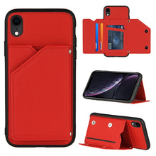 Load image into Gallery viewer, Skin Feel PU + TPU + PC Back Cover Shockproof Case with Card Slots &amp; Holder &amp; Photo Frame, For iPhone X / XS, For iPhone XR, For iPhone XS Max, For iPhone 11 Pro, For iPhone 11, For iPhone 11 Pro Max, For iPhone 12 mini, For iPhone 12 / 12 Pro         ...