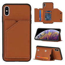 Load image into Gallery viewer, Skin Feel PU + TPU + PC Back Cover Shockproof Case with Card Slots &amp; Holder &amp; Photo Frame, For iPhone X / XS, For iPhone XR, For iPhone XS Max, For iPhone 11 Pro, For iPhone 11, For iPhone 11 Pro Max, For iPhone 12 mini, For iPhone 12 / 12 Pro         ...