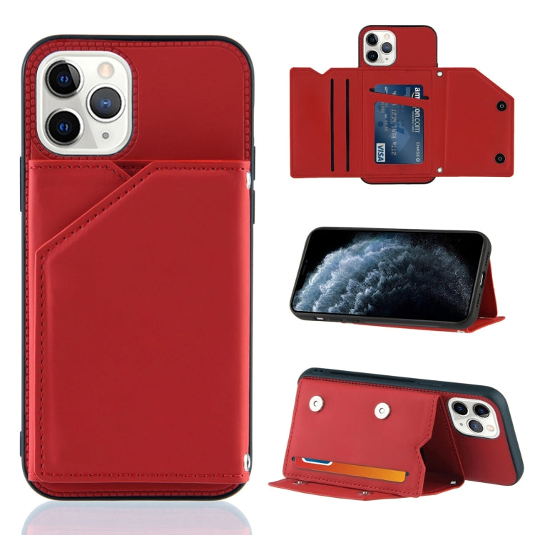 Skin Feel PU + TPU + PC Back Cover Shockproof Case with Card Slots & Holder & Photo Frame, For iPhone X / XS, For iPhone XR, For iPhone XS Max, For iPhone 11 Pro, For iPhone 11, For iPhone 11 Pro Max, For iPhone 12 mini, For iPhone 12 / 12 Pro         ...