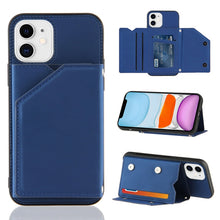 Load image into Gallery viewer, Skin Feel PU + TPU + PC Back Cover Shockproof Case with Card Slots &amp; Holder &amp; Photo Frame, For iPhone X / XS, For iPhone XR, For iPhone XS Max, For iPhone 11 Pro, For iPhone 11, For iPhone 11 Pro Max, For iPhone 12 mini, For iPhone 12 / 12 Pro         ...