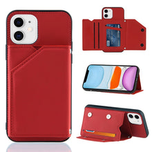 Load image into Gallery viewer, Skin Feel PU + TPU + PC Back Cover Shockproof Case with Card Slots &amp; Holder &amp; Photo Frame, For iPhone X / XS, For iPhone XR, For iPhone XS Max, For iPhone 11 Pro, For iPhone 11, For iPhone 11 Pro Max, For iPhone 12 mini, For iPhone 12 / 12 Pro         ...