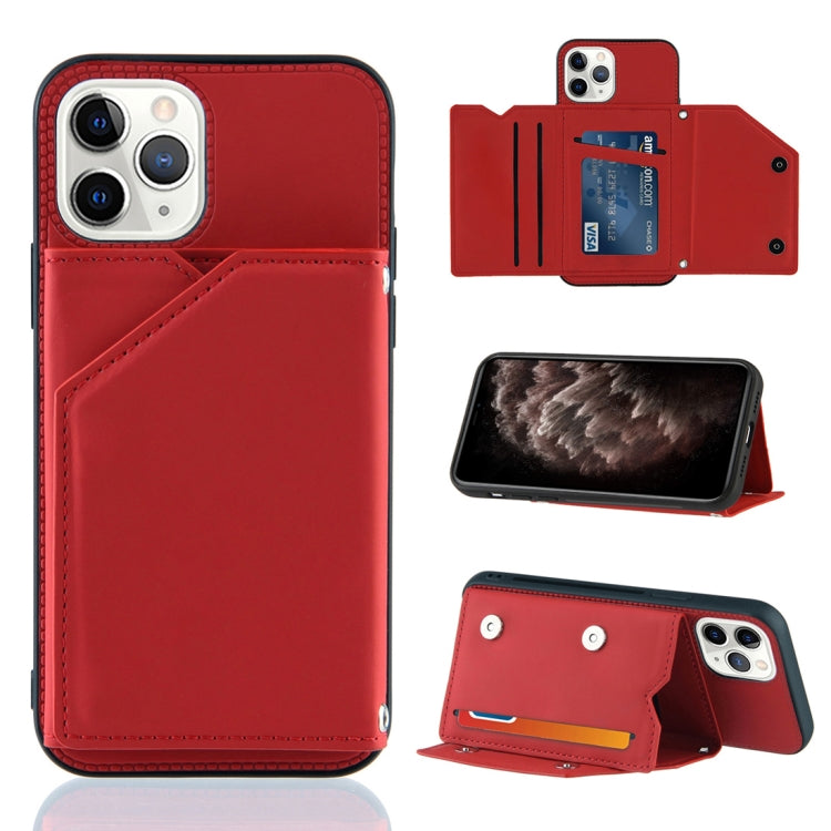 Skin Feel PU + TPU + PC Back Cover Shockproof Case with Card Slots & Holder & Photo Frame, For iPhone X / XS, For iPhone XR, For iPhone XS Max, For iPhone 11 Pro, For iPhone 11, For iPhone 11 Pro Max, For iPhone 12 mini, For iPhone 12 / 12 Pro         ...
