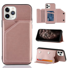 Load image into Gallery viewer, Skin Feel PU + TPU + PC Back Cover Shockproof Case with Card Slots &amp; Holder &amp; Photo Frame, For iPhone X / XS, For iPhone XR, For iPhone XS Max, For iPhone 11 Pro, For iPhone 11, For iPhone 11 Pro Max, For iPhone 12 mini, For iPhone 12 / 12 Pro         ...