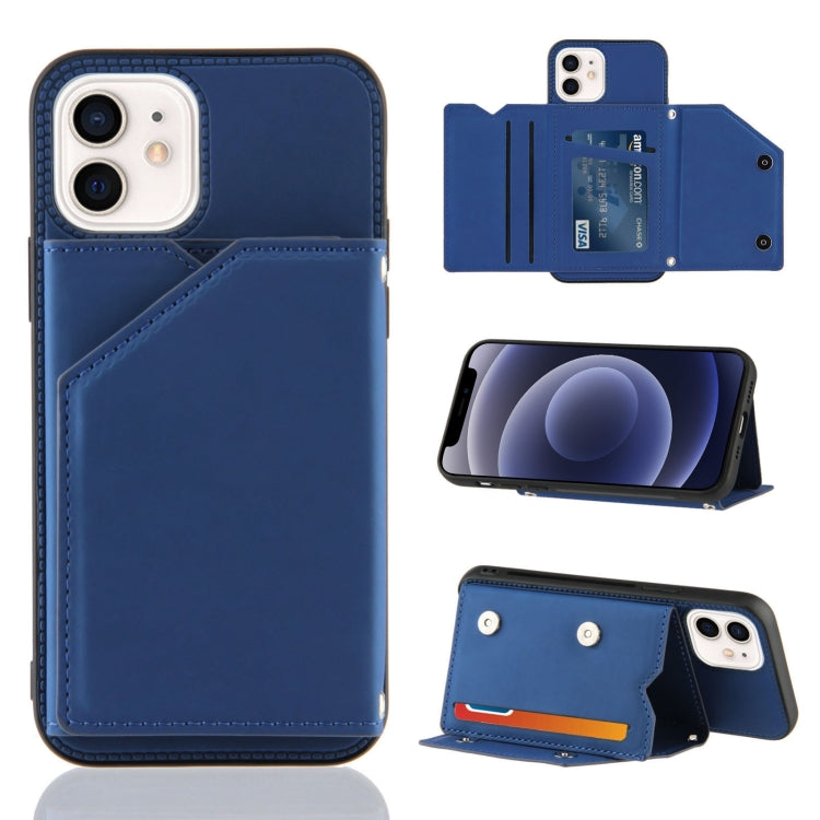 Skin Feel PU + TPU + PC Back Cover Shockproof Case with Card Slots & Holder & Photo Frame, For iPhone X / XS, For iPhone XR, For iPhone XS Max, For iPhone 11 Pro, For iPhone 11, For iPhone 11 Pro Max, For iPhone 12 mini, For iPhone 12 / 12 Pro         ...