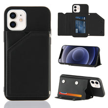 Load image into Gallery viewer, Skin Feel PU + TPU + PC Back Cover Shockproof Case with Card Slots &amp; Holder &amp; Photo Frame, For iPhone X / XS, For iPhone XR, For iPhone XS Max, For iPhone 11 Pro, For iPhone 11, For iPhone 11 Pro Max, For iPhone 12 mini, For iPhone 12 / 12 Pro         ...