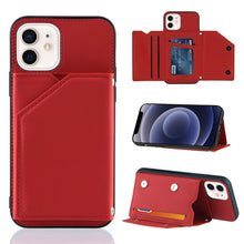 Load image into Gallery viewer, Skin Feel PU + TPU + PC Back Cover Shockproof Case with Card Slots &amp; Holder &amp; Photo Frame, For iPhone X / XS, For iPhone XR, For iPhone XS Max, For iPhone 11 Pro, For iPhone 11, For iPhone 11 Pro Max, For iPhone 12 mini, For iPhone 12 / 12 Pro         ...