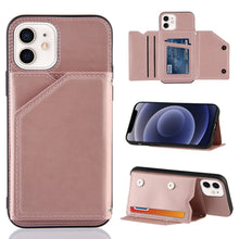 Load image into Gallery viewer, Skin Feel PU + TPU + PC Back Cover Shockproof Case with Card Slots &amp; Holder &amp; Photo Frame, For iPhone X / XS, For iPhone XR, For iPhone XS Max, For iPhone 11 Pro, For iPhone 11, For iPhone 11 Pro Max, For iPhone 12 mini, For iPhone 12 / 12 Pro         ...